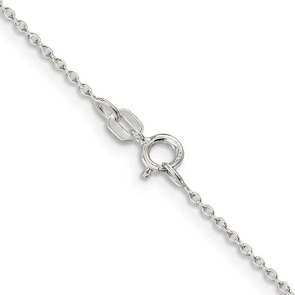 1.3mm, Sterling Silver Solid Cable Chain Necklace, 22 Inch - Picture 3 of 7